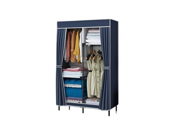 MCLIUJIA Mobiler Kleiderschrank Einfache Schlafzimmer Kleiderschrank Tragbare Stoff Schrank Lagerung Organizer Unregelmäßige Form Abdeckung Schneller und einfacher Aufbau(86x45x170cm)