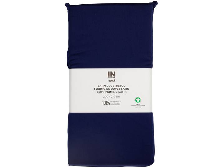 Inhouse Duvet Gots Satin 200x210 marine