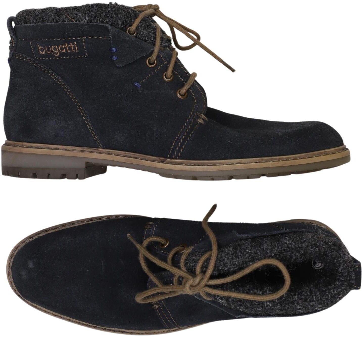 Bugatti Herren Stiefel, Marineblau, Gr. EU 40, Leder - Second Hand