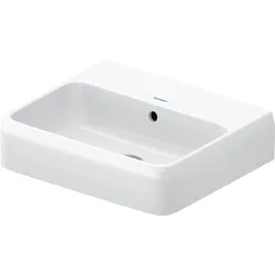 Duravit Collection One Waschtisch, 500x420mm, mit Überlauf, Unterseite glasiert (für verbesserte Hygiene) (für verbesserte Hygiene), 2382502060, Farbe: ohne Hahnloch, mit HygieneGlaze