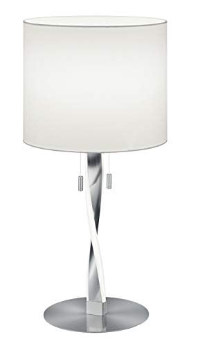 Trio Leuchten Nandor Tafellamp met LED, Zilver en Wit, Hoogte: 62 cm