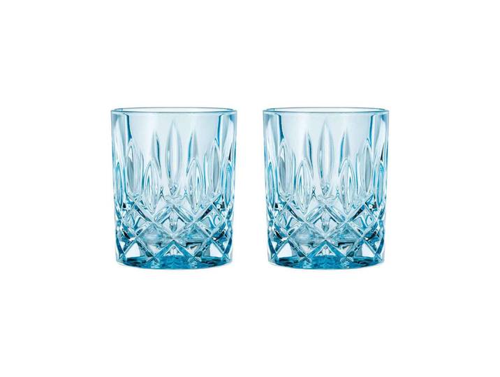 Nachtmann Whiskybecher Noblesse Fresh aqua 295 ml 2er Set, Blau, Glas, Gläser, Whiskygläser