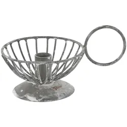 Chic Antique Kammerleuchter für Spitzkerzen - Zink, 11 x 7 x 6 cm, für Ø1,2 cm Spitzkerzen