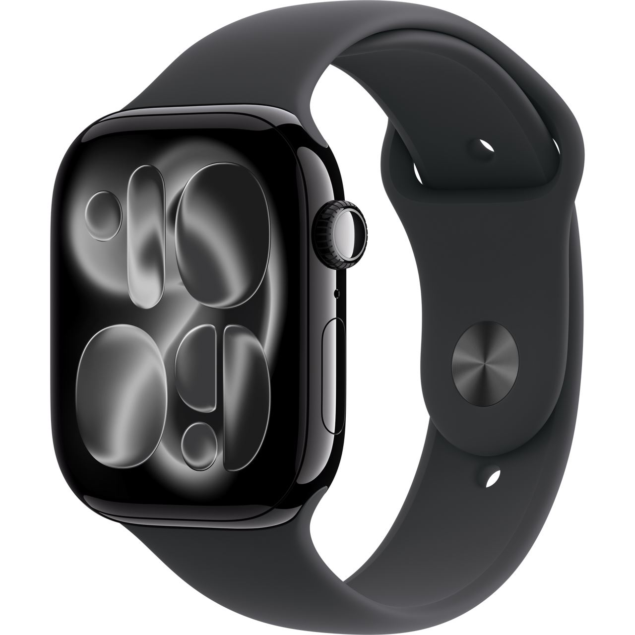 Apple Watch S11 2025 Aluminium 46mm Diamantschwarz (Sportarmband schwarz) S/M