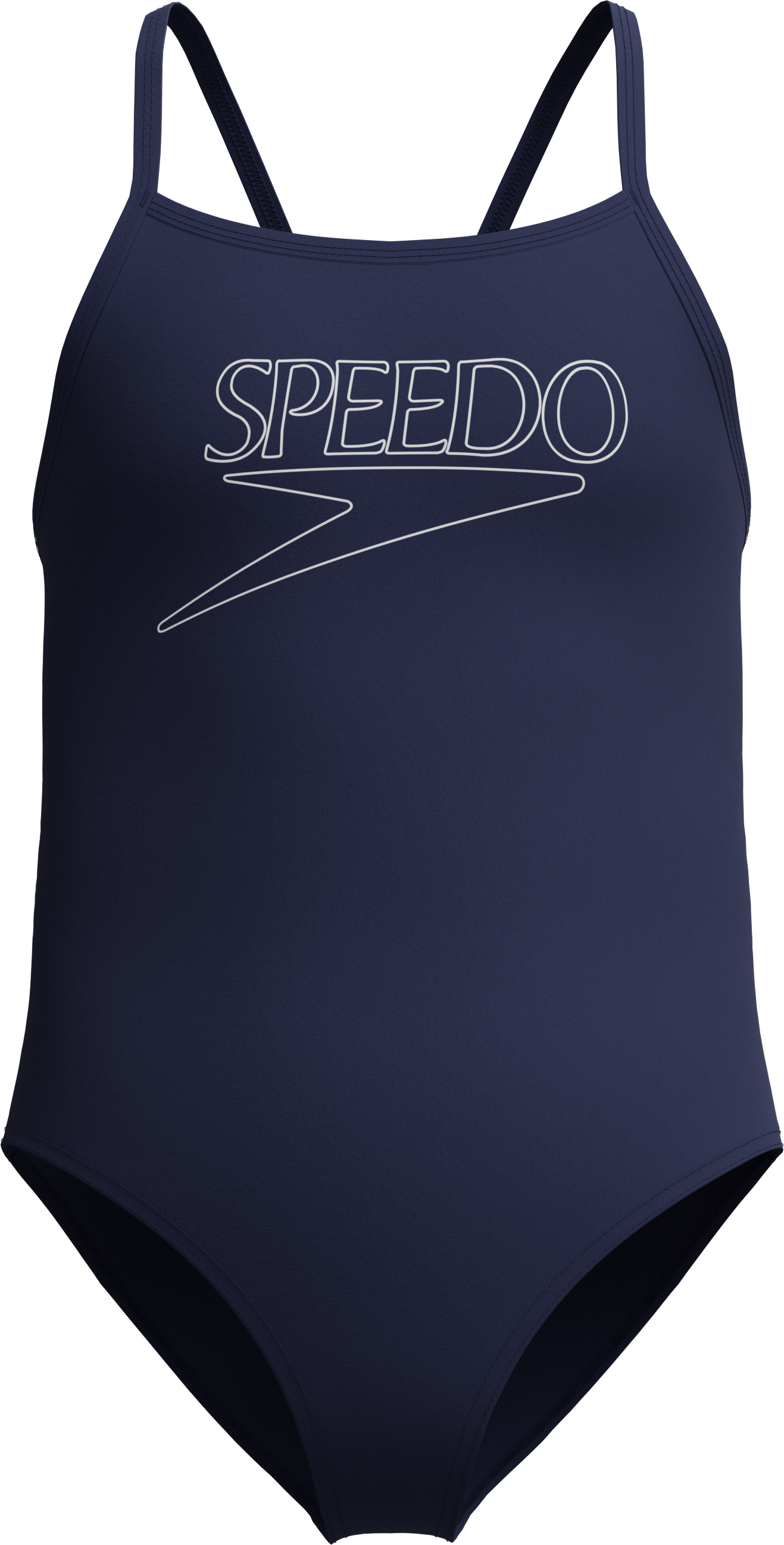 Badeanzug SPEEDO Gr. 128, blau (nvy, blu), Badeanzüge, 128 (122), N-Gr, Obermaterial: 100% Polyester, Badeanzug, für Junior-Training und Unterricht, mit dünnen Trägern, chlorbeständig nvy, blu 128 (122), N-Gr