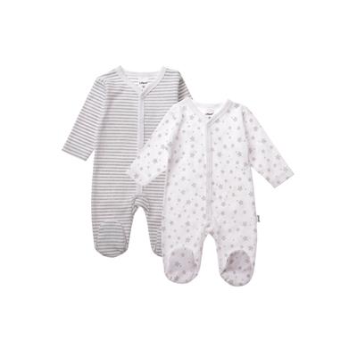 Schlafanzug LILIPUT, Mädchen, Gr. 44, weiß, 100% Baumwolle, bedruckt, gestreift, mehrfarbig, lang, Homewear-Sets Schlafanzug, mit niedlichem Print