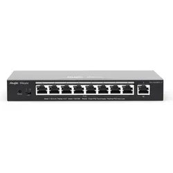 Ruijie NET SWITCH 9PORT 1000M POE+ (9 Ports), Netzwerk Switch, Schwarz