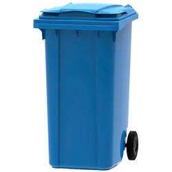 PROREGAL Premium 2-Rad-Mülltonne MGB | 240 Liter, HxBxT 107,9x58,3x73,7cm | HDPE-Kunststoff | Blau