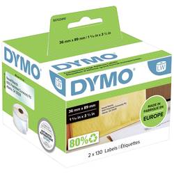 DYMO Etiketten Rolle 99013 S0722410 89 x 36 mm Folie Transparent 260 St. Permanent haftend Adress-Etiketten