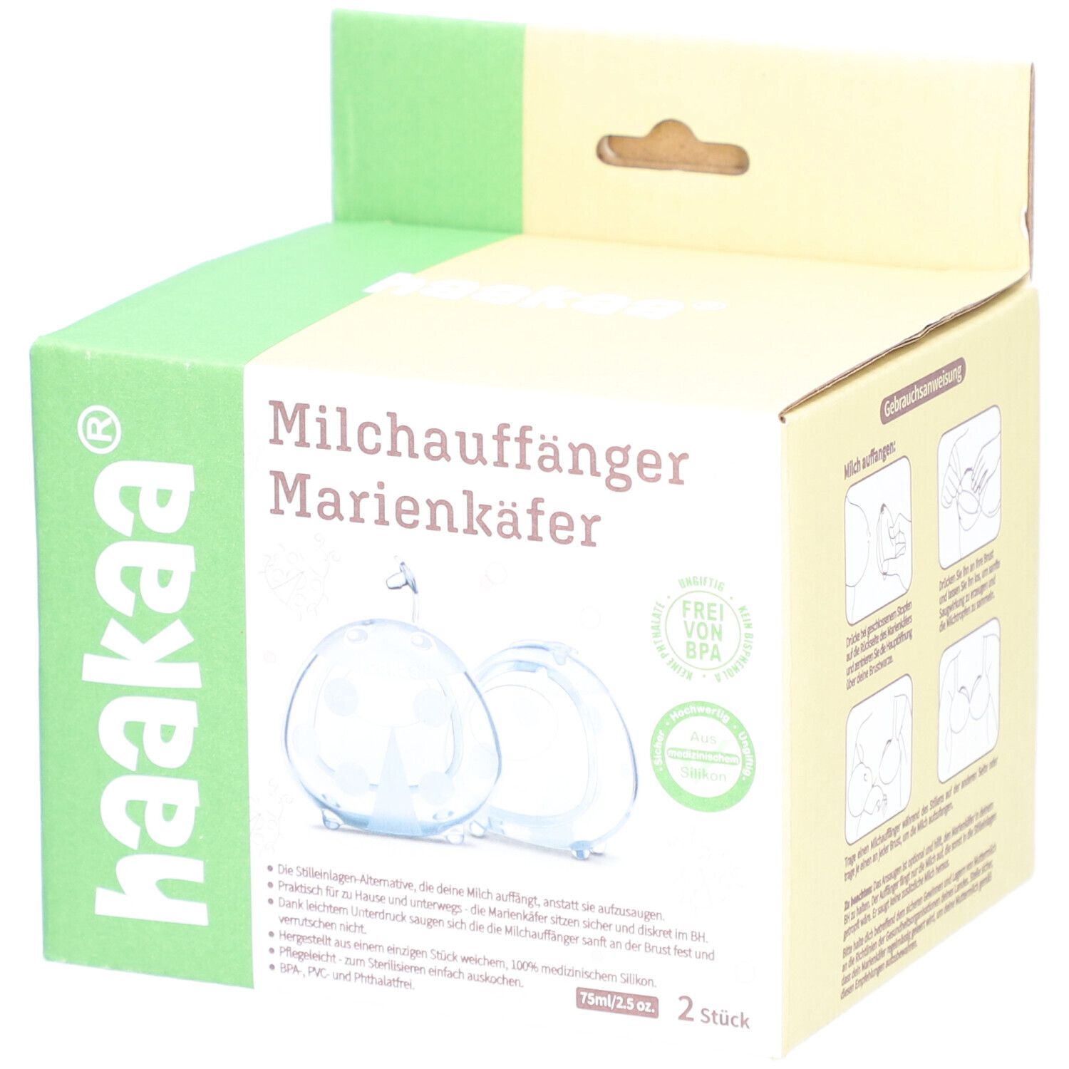Haakaa Milchauffänger 75ml 2er Set 1 St