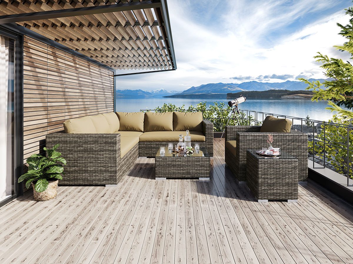 Moonlight Living Loungesæt I Gråmix Polyrattan