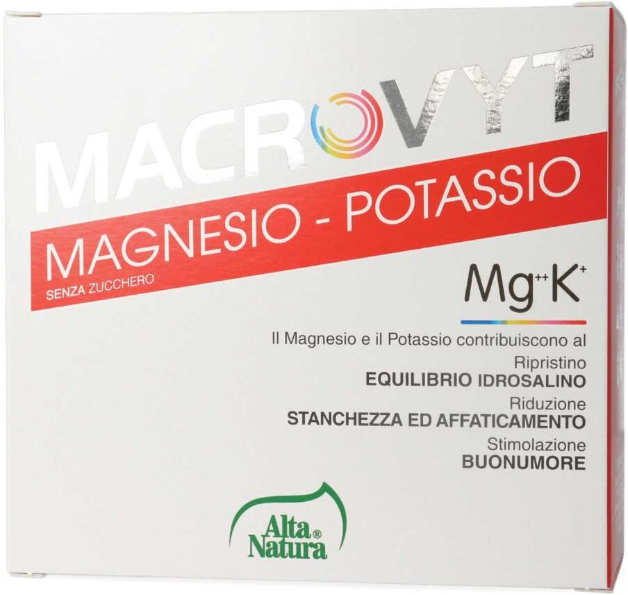 ALTA NATURA-INALME Srl Macrovyt Magnesio Potassio 18 Bustine - Integratore alimentare di Magnesio e Potassio