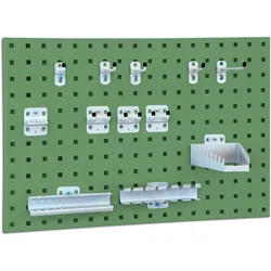 BRB System-Lochplatte mit Haken- und Halter-Set, resedagrün