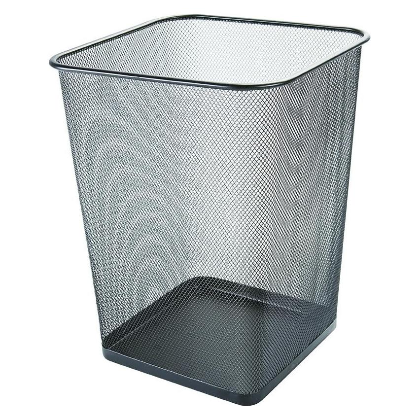 Q-Connect Office Set Abfallbehälter, Metall, 18l, schwarz (18 l) (41946105)