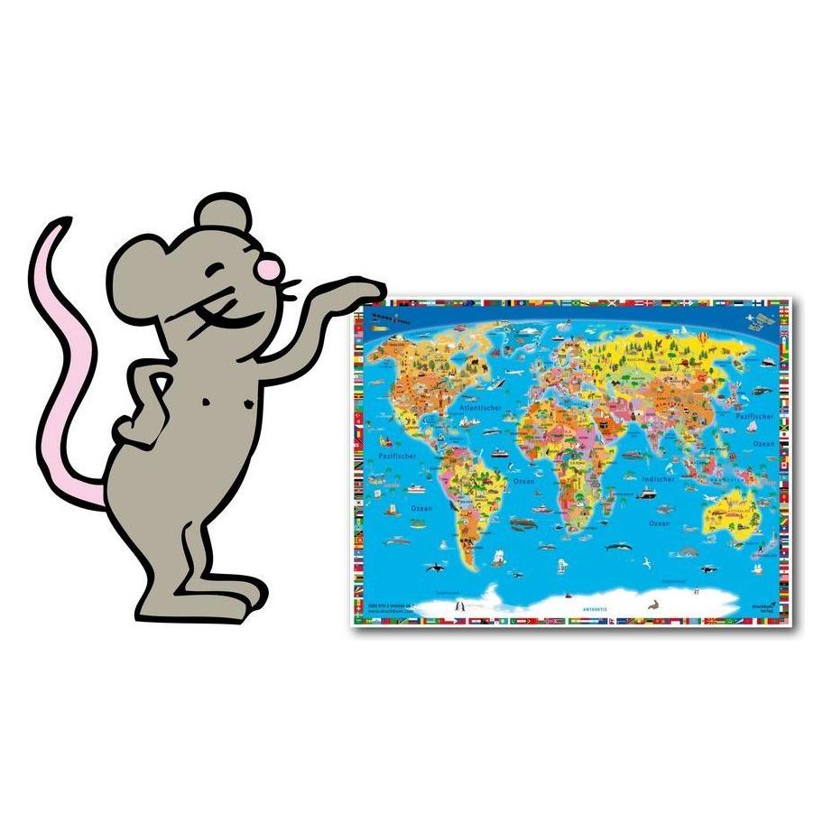 K&S druckbunt Mousepad Welt politisch (40531742)