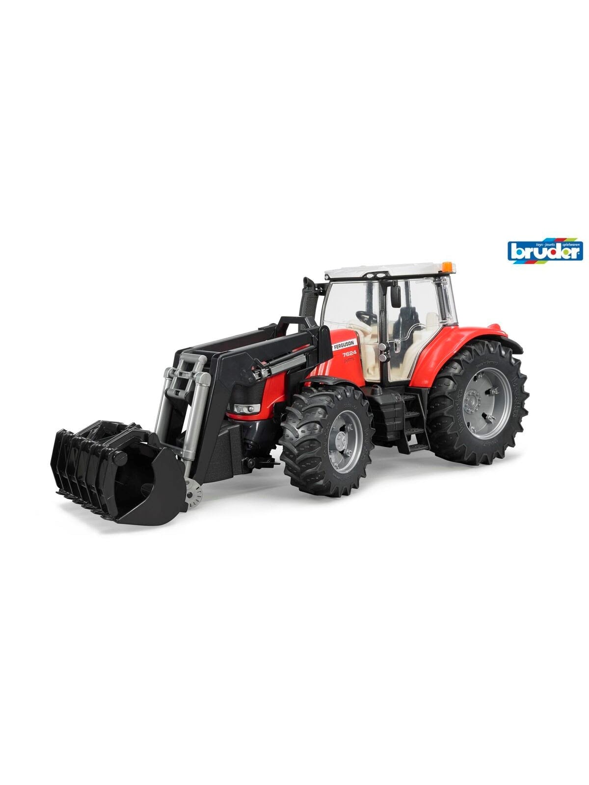 Bruder Massey Ferguson 7624 Traktor mit Frontlader Spielzeug