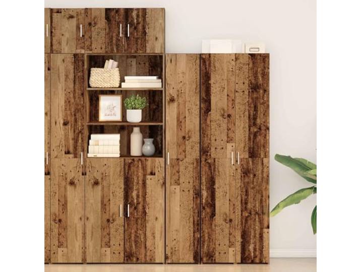 RJPLMFV Anrichte hoch, braun, 30 x 42,5 x 185 cm Langlebiges Holzwerkstoff, geräumige Aufbewahrung, minimalistisches Design, nur Innenraum