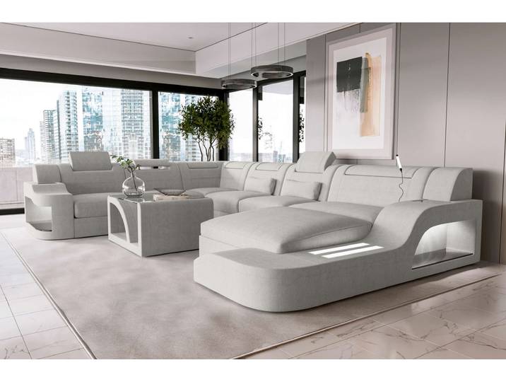 XXL Wohnlandschaft Palermo Stoffsofa