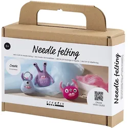 Creativ Company Nadelfilzen Monster, Handarbeitsset, Mehrfarbig