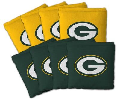 Skip's Garage Green Bay Packers NFL Dual Sided Pro Stop & Slide Cornhole Bags