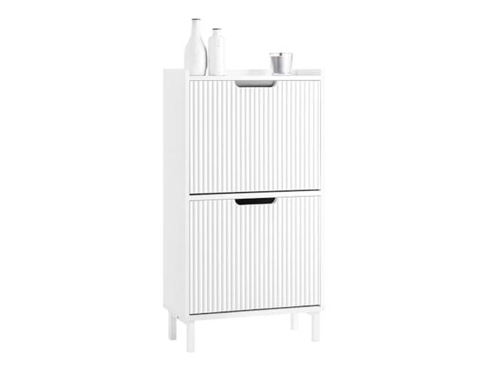SoBuy Schuhschrank schmal mit 2 Klappen 50x90x19cm für Flur