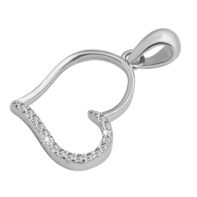Kettenanhänger ADELIA´S "Anhänger – Anhänger aus 925 Silber mit Zirkonia", silber, Schmuckanhänger, Damen, Silber 925 (Sterlingsilber), Kettenanhänger, Ideal als Geschenk zum einfach so