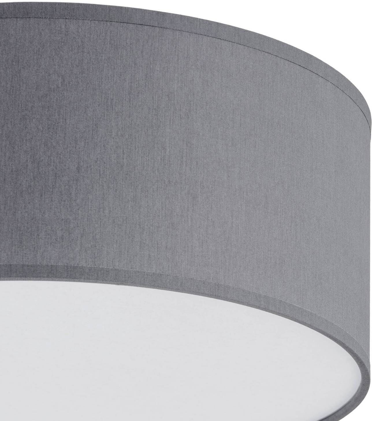 Ceiling Light Rondo TK Lighting, dimmable, Alu / grey / zinc, Bedroom, Textile / fabric / silk, Modern, Ceiling Light