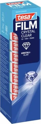 tesa KRISTALL-KLAR Klebefilm transparent 15,0 mm x 10,0 m 10 Rollen