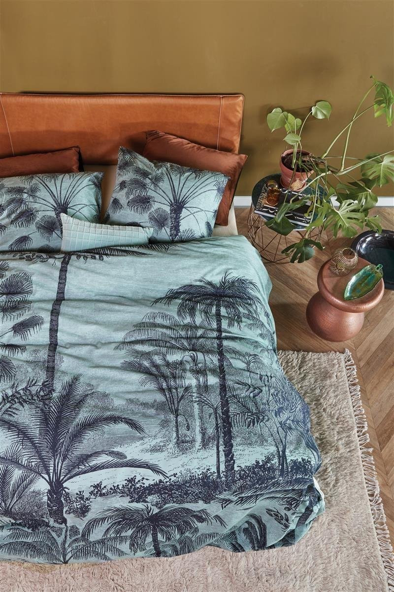BeddingHouse At Home Tour du Monde dekbedovertrek - Lits-Jumeaux - 240 x 220 cm - Blauw Groen