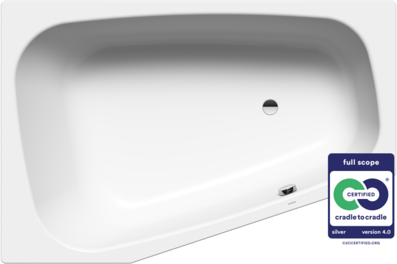Kaldewei PLAZA DUO RECHTS 190 Badewanne 237010110001 180x120/80cm, rechts, Griffloch, weiß