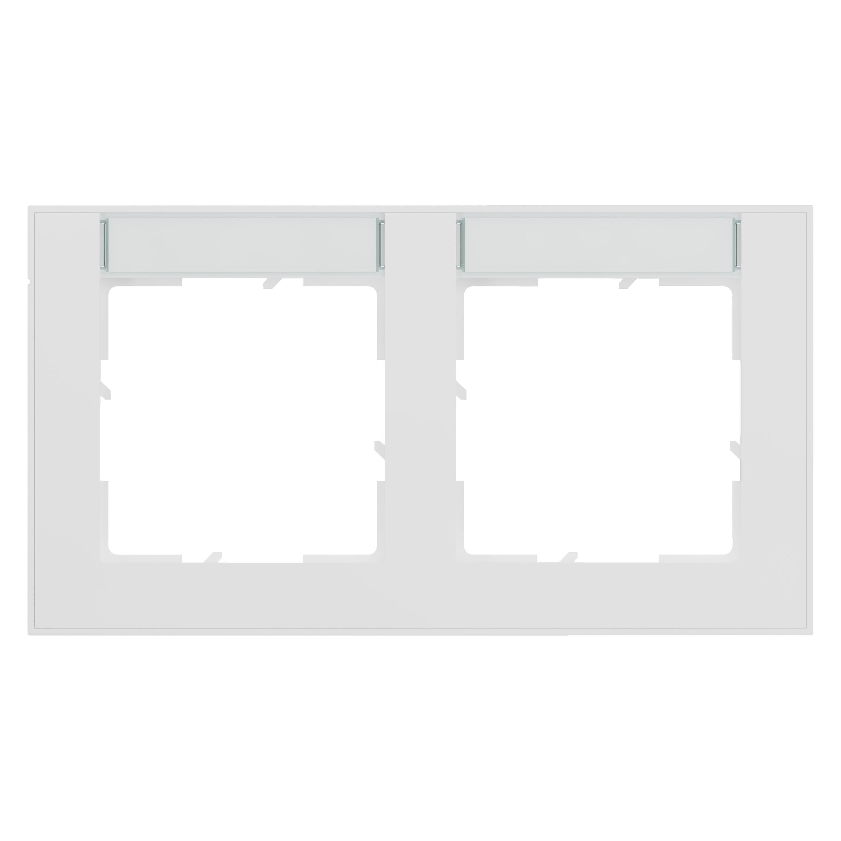 Legrand Seano+ 2-fach Rahmen horizontal mit Beschriftungsfeld (765892)