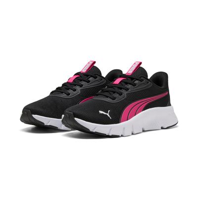 Sneaker PUMA "FLEXFOCUS LITE MODERN JR", Mädchen, Gr. 37,5, Textil, schwarz (puma schwarz, puma pink, puma weiß), Schuhe Sneaker, atmungsaktives Obermaterial aus Textil