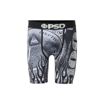 Boxershorts PSD "PSD SILVER BAND", Herren, Gr. XXL, 1 Stk., schwarz-weiß (multi), 88% Polyester, 12% Elasthan, Unterhosen