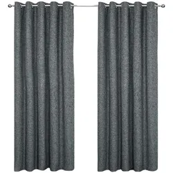 VERDUNKELUNGSVORHÄNGE Bouclé-Stil mit Thermo-Funktion, Ösen 228/228 cm