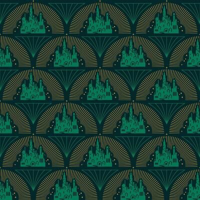 Roommates Wicked Emerald City Peel and Stick Wallpaper