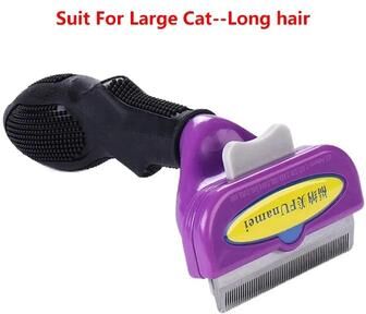 Inspired Living PetEase Cat Hair Remover Grooming Brush cat L Long Hair