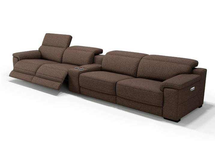 Stoff Sofa mit Motor SORA 4-Sitzer Relaxfunktion
