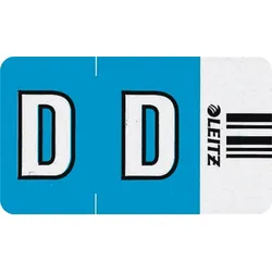 LEITZ Orgacolor Buchstabensignal D VE=10x250 Stück blau