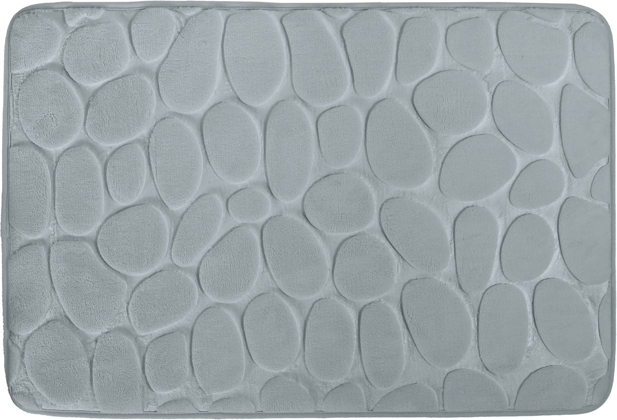 MSV Badmat met antisliponderzijde en Pebble design – Zachte absorberende badkamermat voor douche en bad