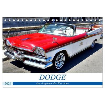 DODGE - Auto-Legenden der 50er Jahre (Tischkalender 2026 DIN A5 quer), CALVENDO Monatskalender
