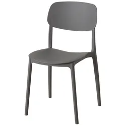 Boltze Stuhl Primus | Robuster Kunststoff-Stuhl Skandi-Stil, 42 x 40 x 79 cm, Grau