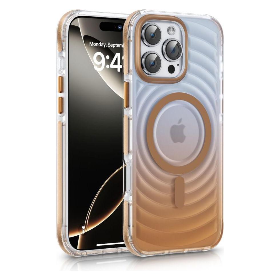 Evelatus Back panel cover Apple iPhone 15 EchoWave Clear MagSafe Gold (Apple iPhone 15) (EVELATUS)