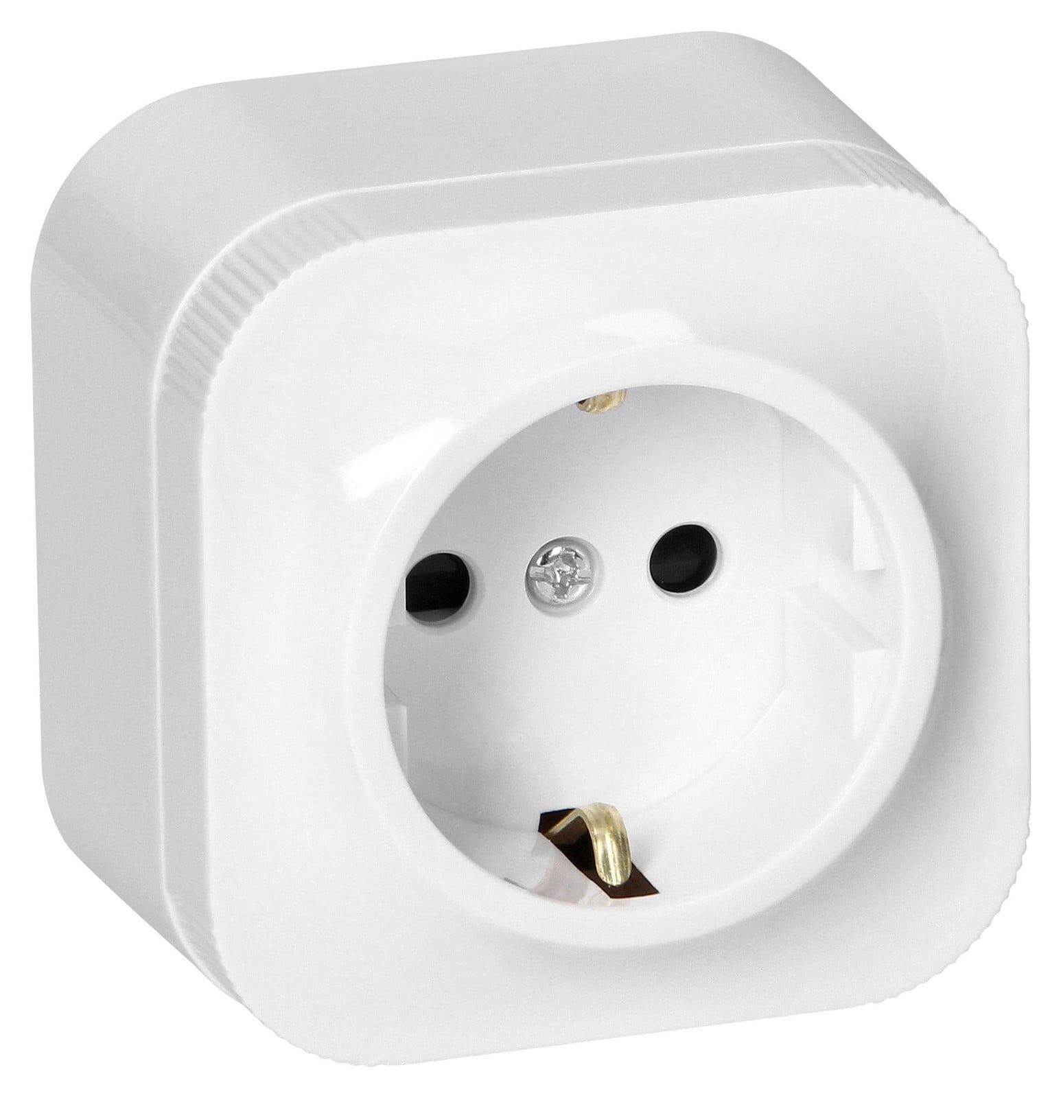ORNO Enkele Schuko-stopcontact, wit, IP20