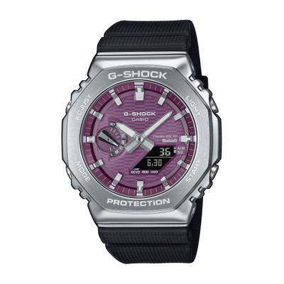 Smartwatch CASIO G-SHOCK "GBM-2100A", schwarz, beere, silberfarben, schwarz, Smartwatches, Herren, Smartwatch, Armbanduhr, Herren,Bluetooth, Solarbetrieb, Flight Log Memory