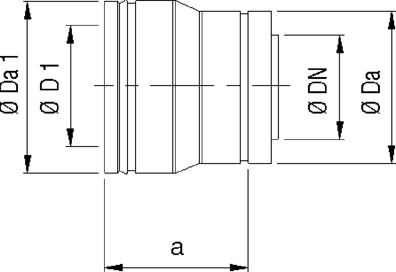 Rallonge Bertrams Dw 22ES130 Ø 130 mm, à double paroi