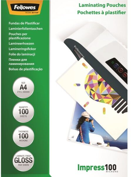 Fellowes Impress 100 Mic A4 Lamineringslomme Gloss
