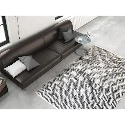 Teppich KAYOOM "Aperitif 310", grau, B:160cm H:7mm L:230cm, Baumwolle, Teppiche, Teppich, weiche Haptik,fusselarm, für Allergiker & Fußbodenheizung geeignet