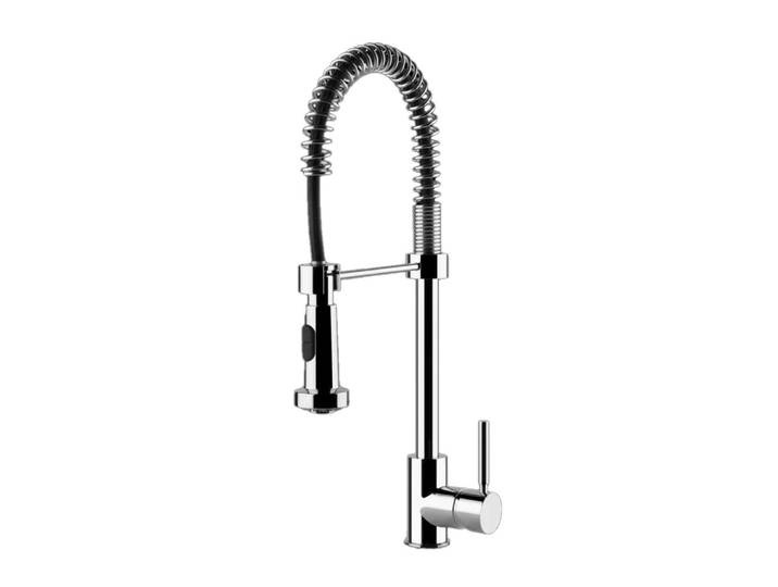 GESSI mitigeur avec douchette extractible double jet 50209 NEUTRON (Chrome - Métal)