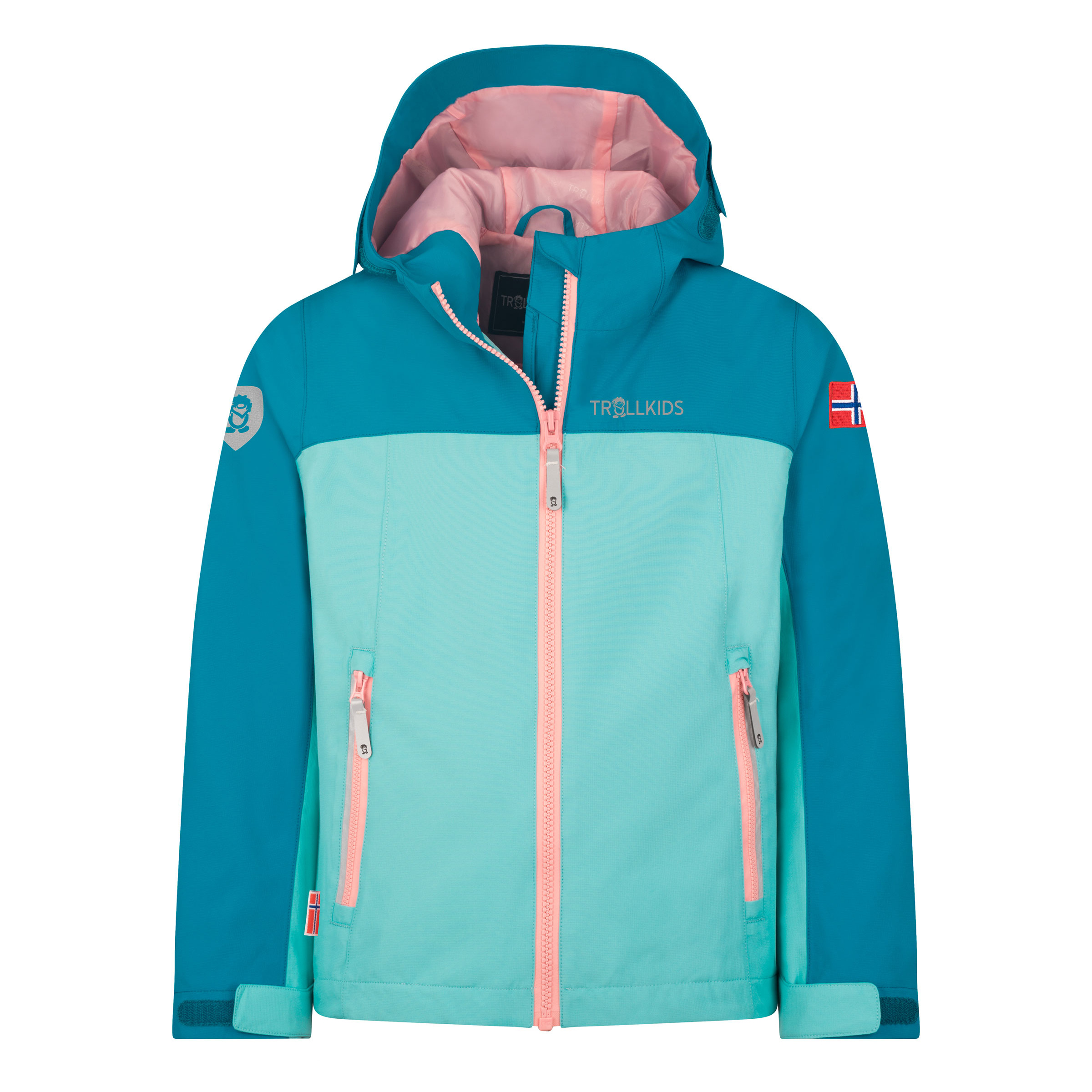 Trollkids Telemark Kinder Fahrradjacke blau Größe 116 Trekking Winddicht Wasserabweisend