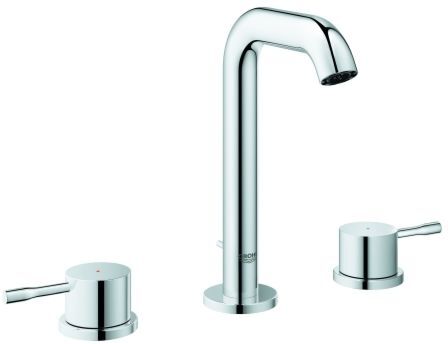 Grohe Essence Waschtischarmatur 20296001 chrom, 3-Loch Montage, mit Ablaufgarnitur
